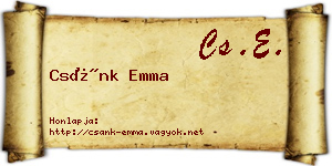 Csánk Emma névjegykártya