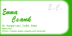 emma csank business card